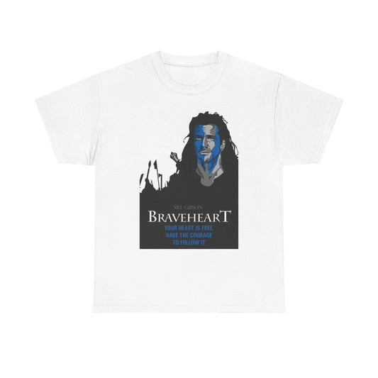 Brave Heart Graphic T Shirt Vintage Movie Poster Unisex Heavy Cotton Tee
