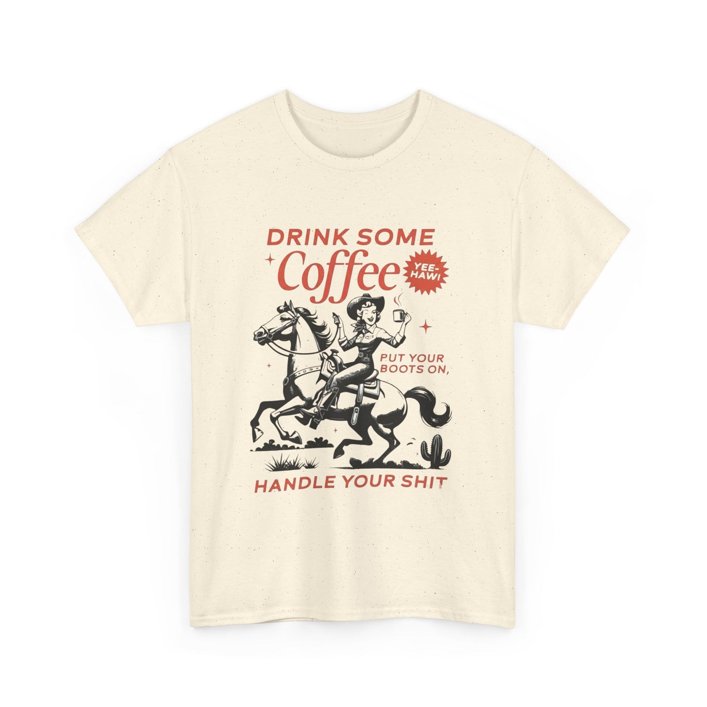 Drink Some Coffee Funny Graphic T Shirt NEW ADULT TEE VINTAGE