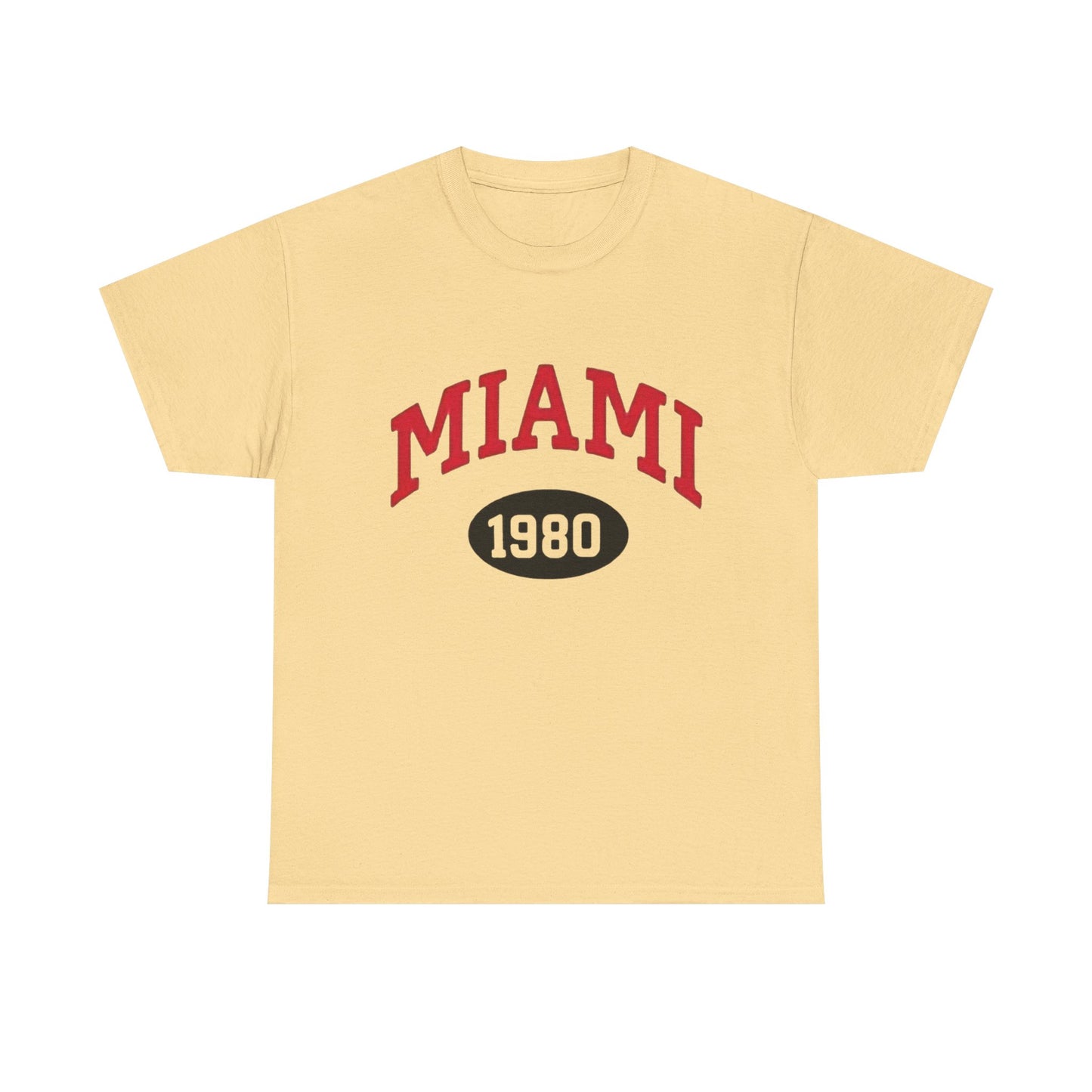 Miami 1980's Graphic T Shirt NEW Unisex Heavy Cotton Tee