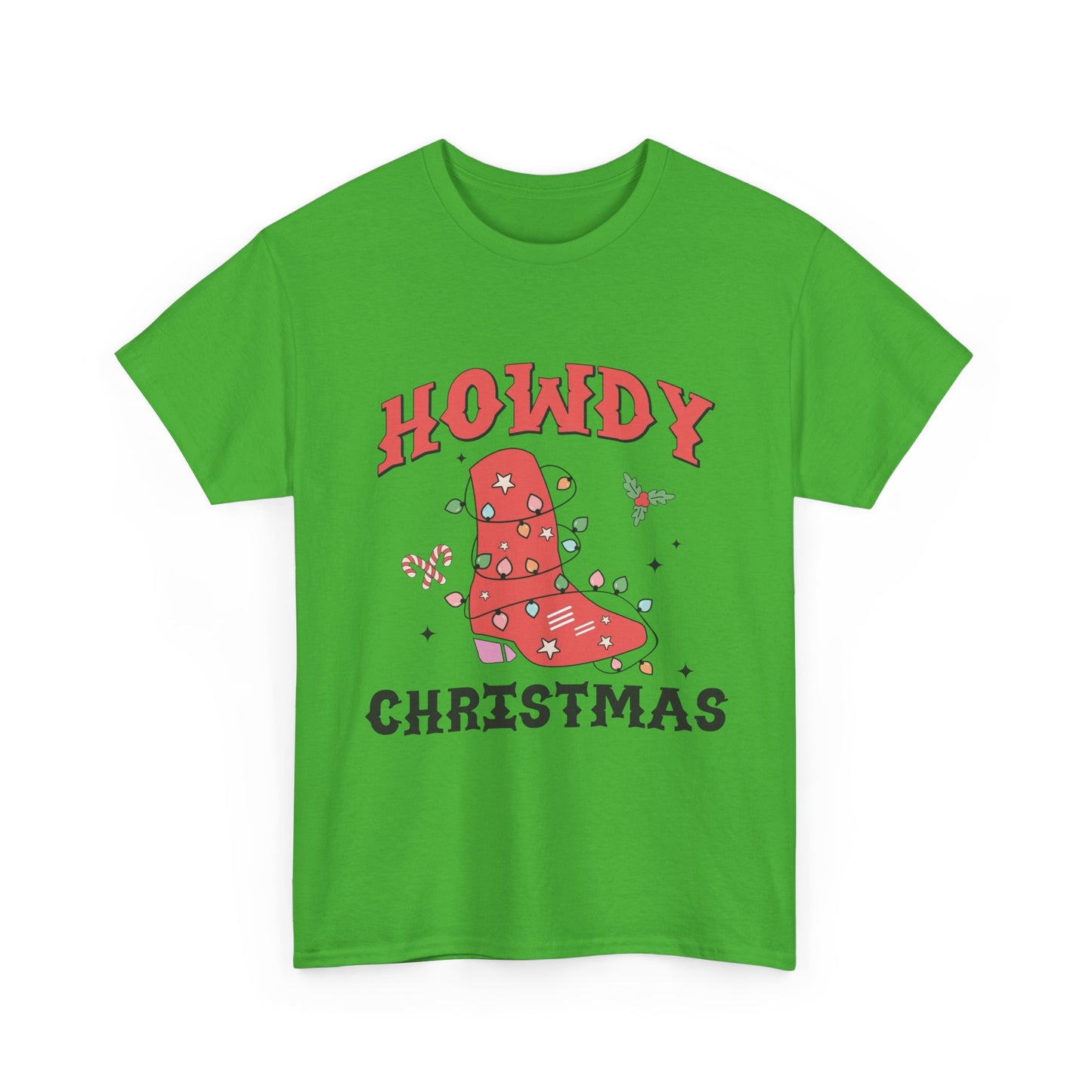 Howdy Christmas Graphic T Shirt NEW Unisex Heavy Cotton Tee