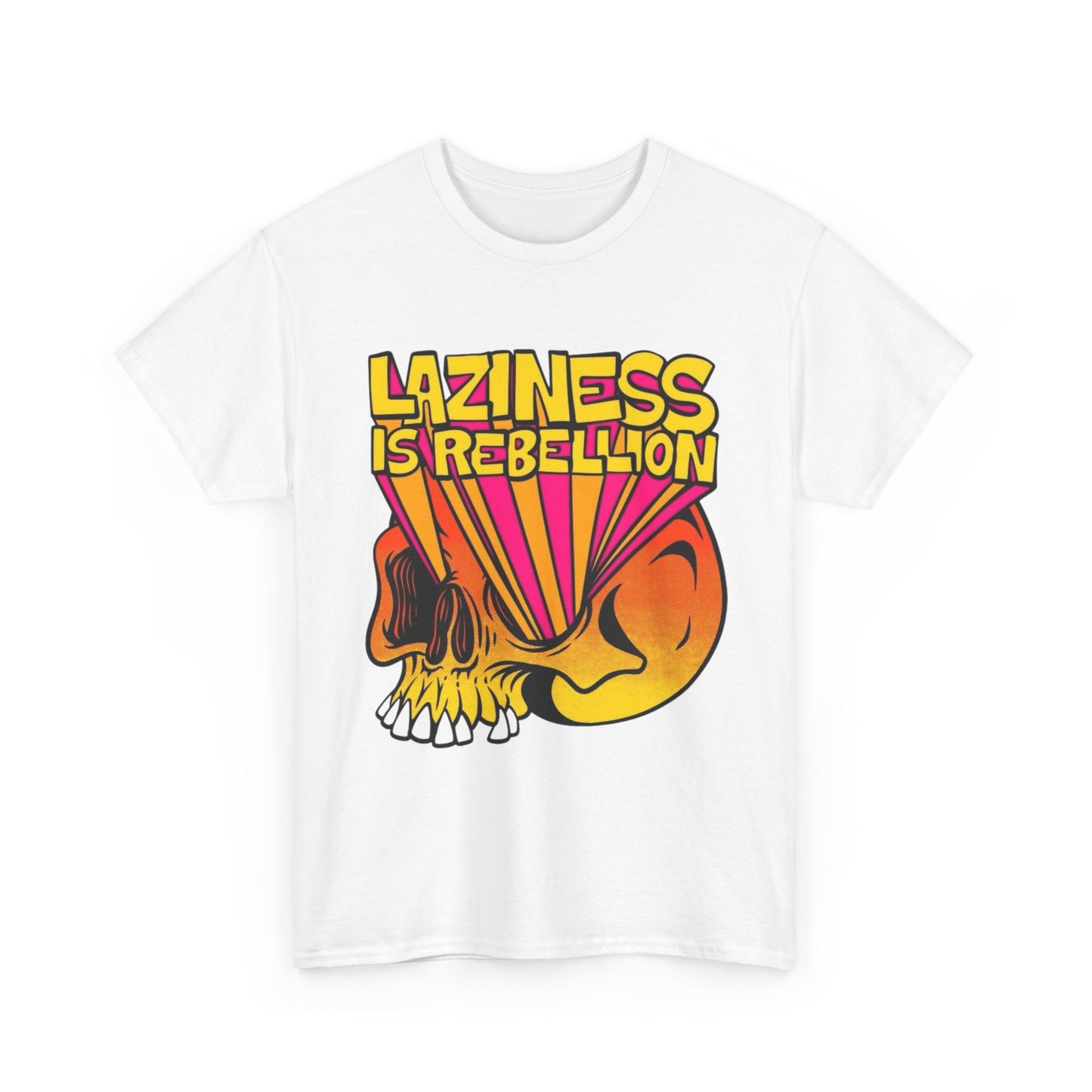 Laziness Is A Rebellion Graphic T Shirt Unisex Heavy Cotton Tee Gift Vintage