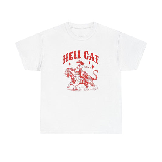 Hellcat Cowgirl Vintage Graphic T-Shirt, Unisex Cotton Shirt