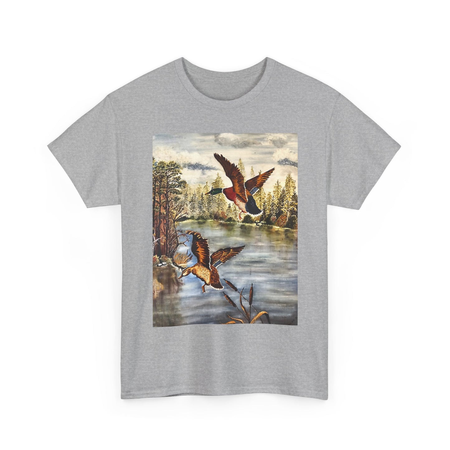 Ducks hunting vintage tractor country Texas bass pro Unisex Heavy Cotton Tee