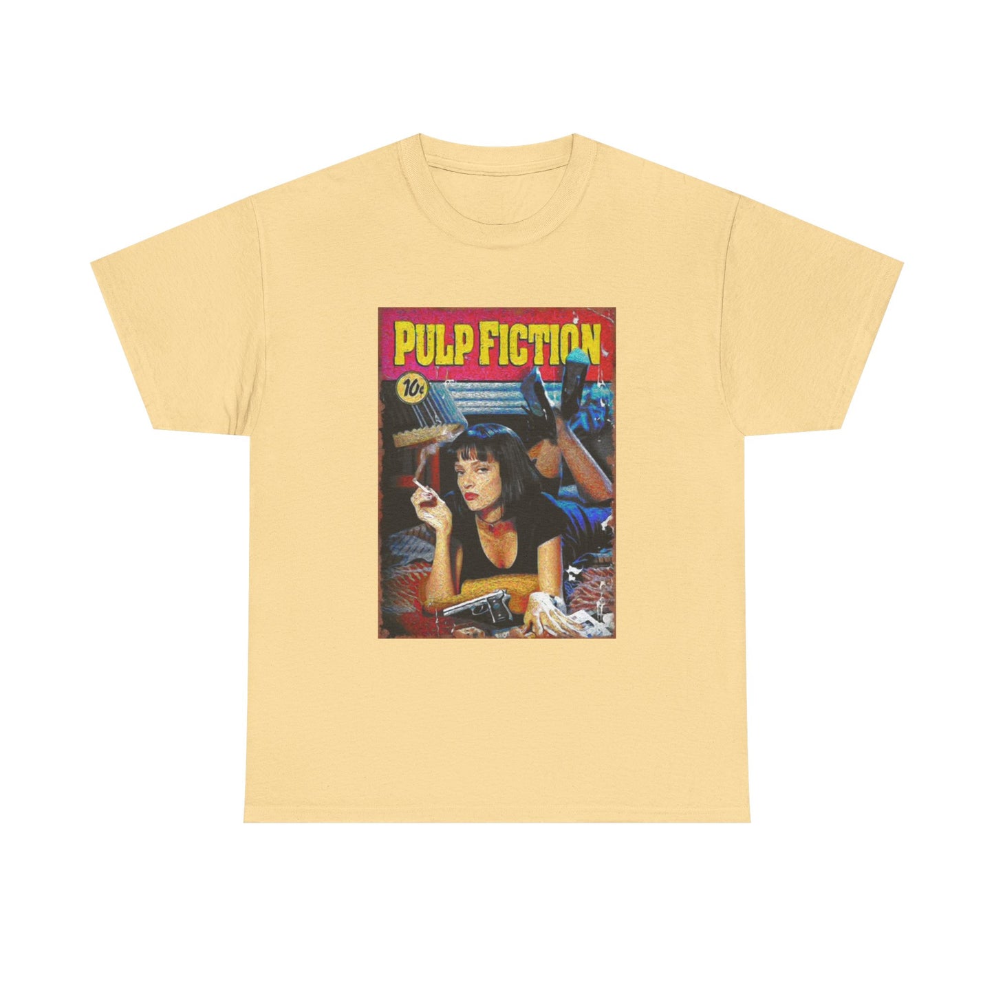 Pulp fiction T-shirt vintage graphic retro movie poster Unisex Heavy Cotton Tee
