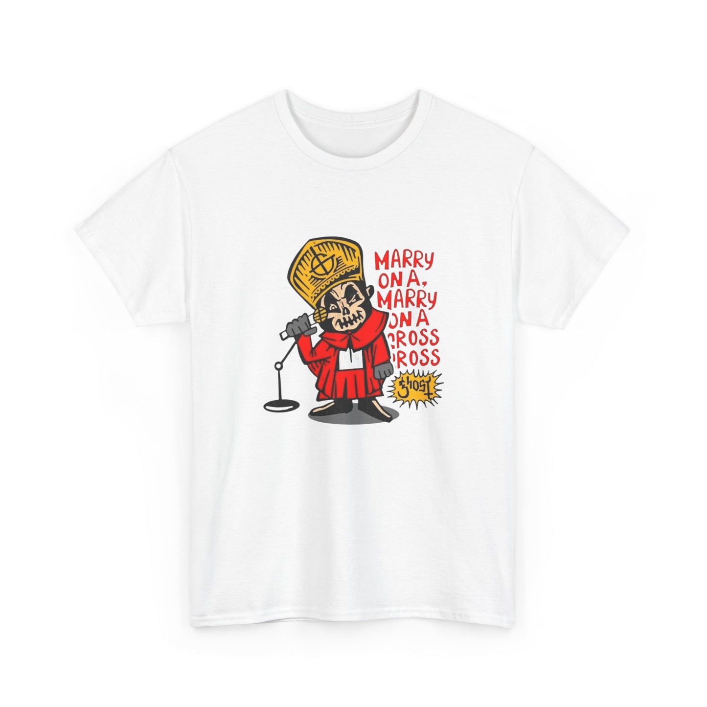 Papa Ghost Retro Graphic T Shirt Unisex Heavy Cotton Tee