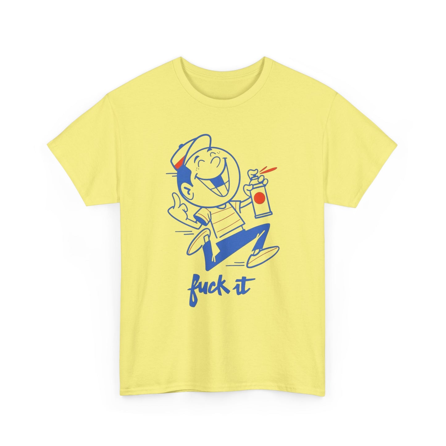 F It Funny Cartoon Art Graffiti Graphic T Shirt NEW Adult Unisex Heavy Cotton