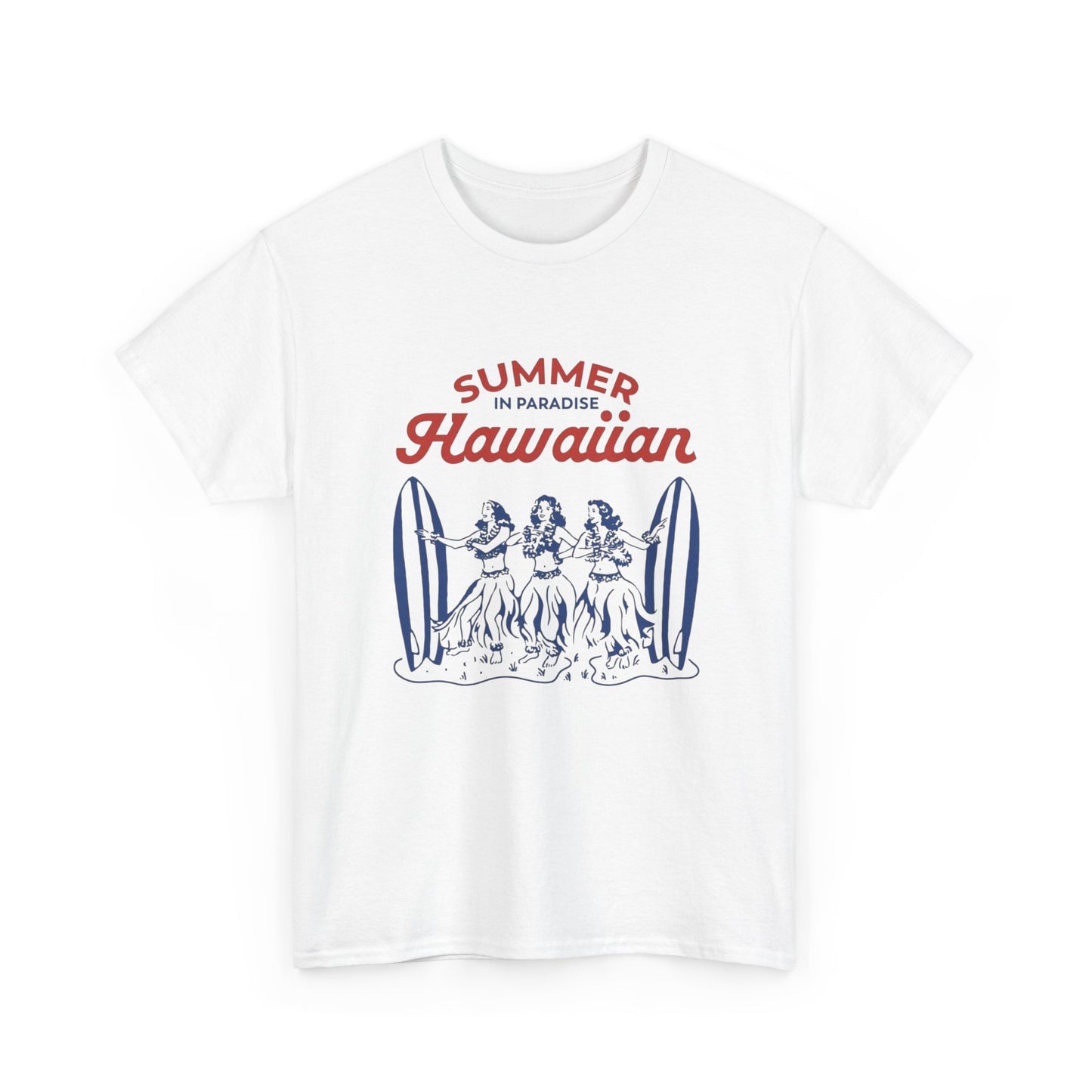Summer In Hawaii Graphic T Shirt ADULT NEW Unisex Heavy Cotton Tee