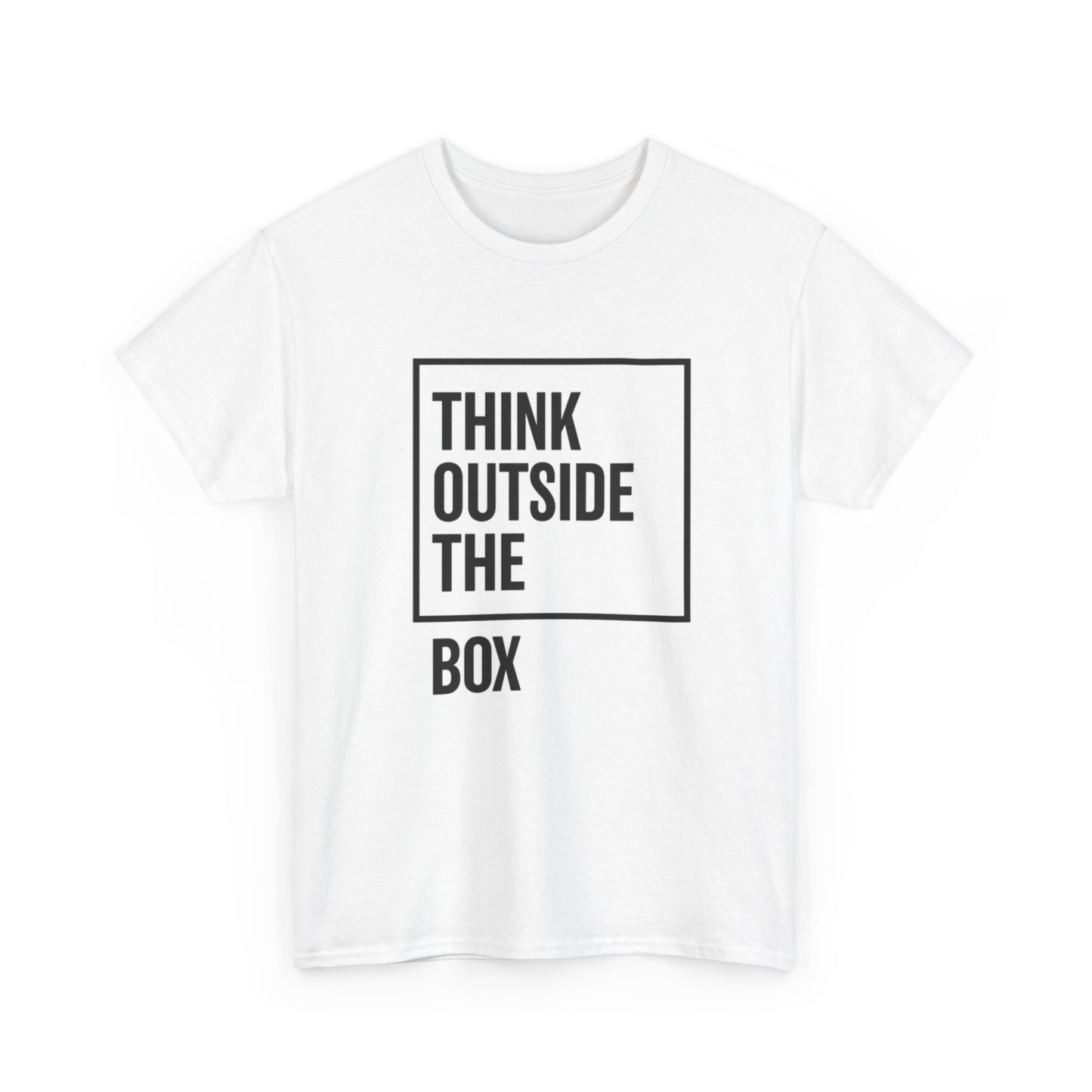 Think Outside The Box Motivation Graphic T Shirt Unisex Heavy Cotton Tee