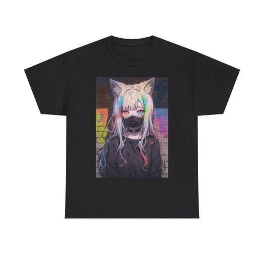 Waifu Anime T-shirt Girl Graphic Cartoon Retro Gaming Unisex Heavy Tee Gamer 43
