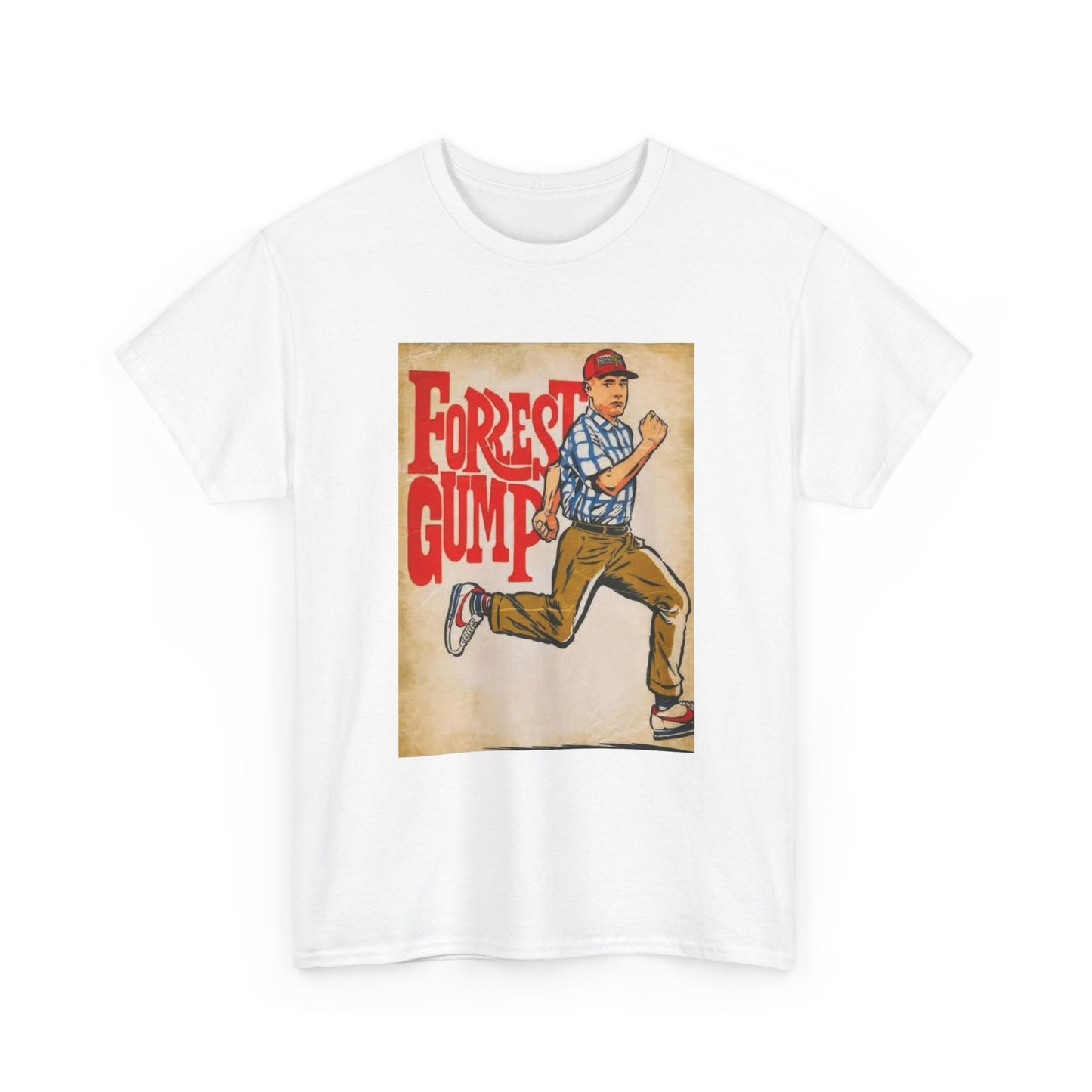 Forrest Gump Tshirt Vintage Retro Movie Poster Unisex Heavy Cotton Tee