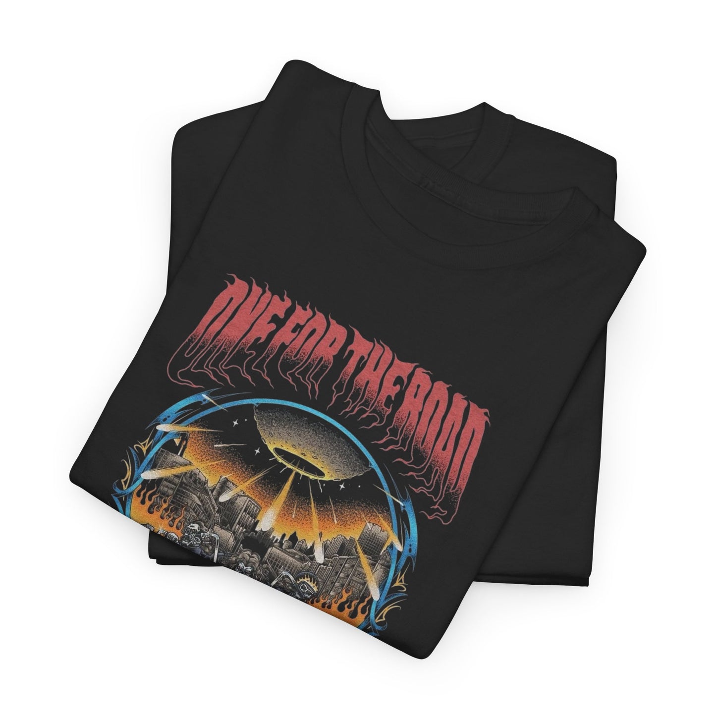 One For The Road Motorcycles Graphic T Shirt NEW ADULT Unisex Heavy Cotton Tee