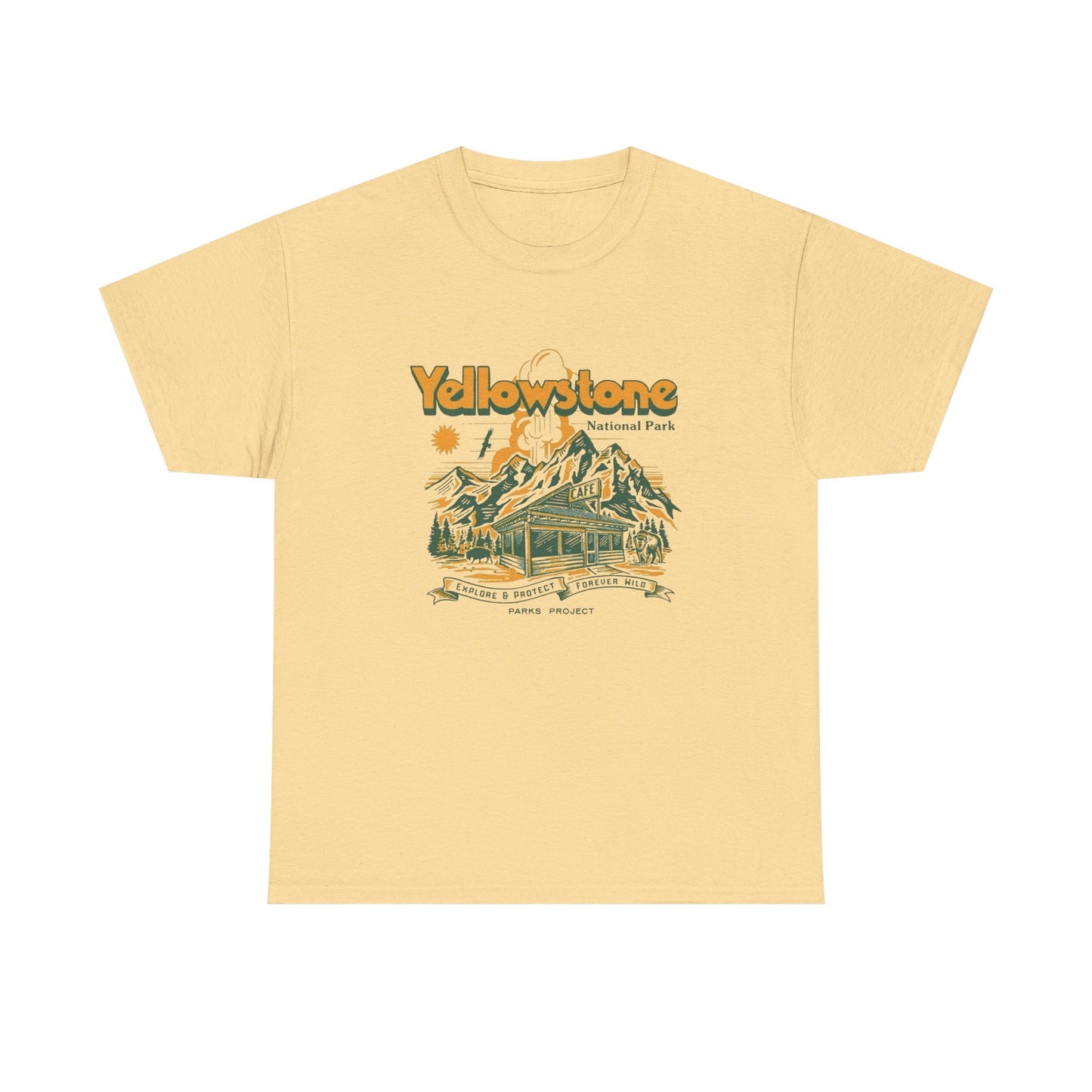 Yellowstone National Park Project Graphic T Shirt Unisex Heavy Cotton Tee