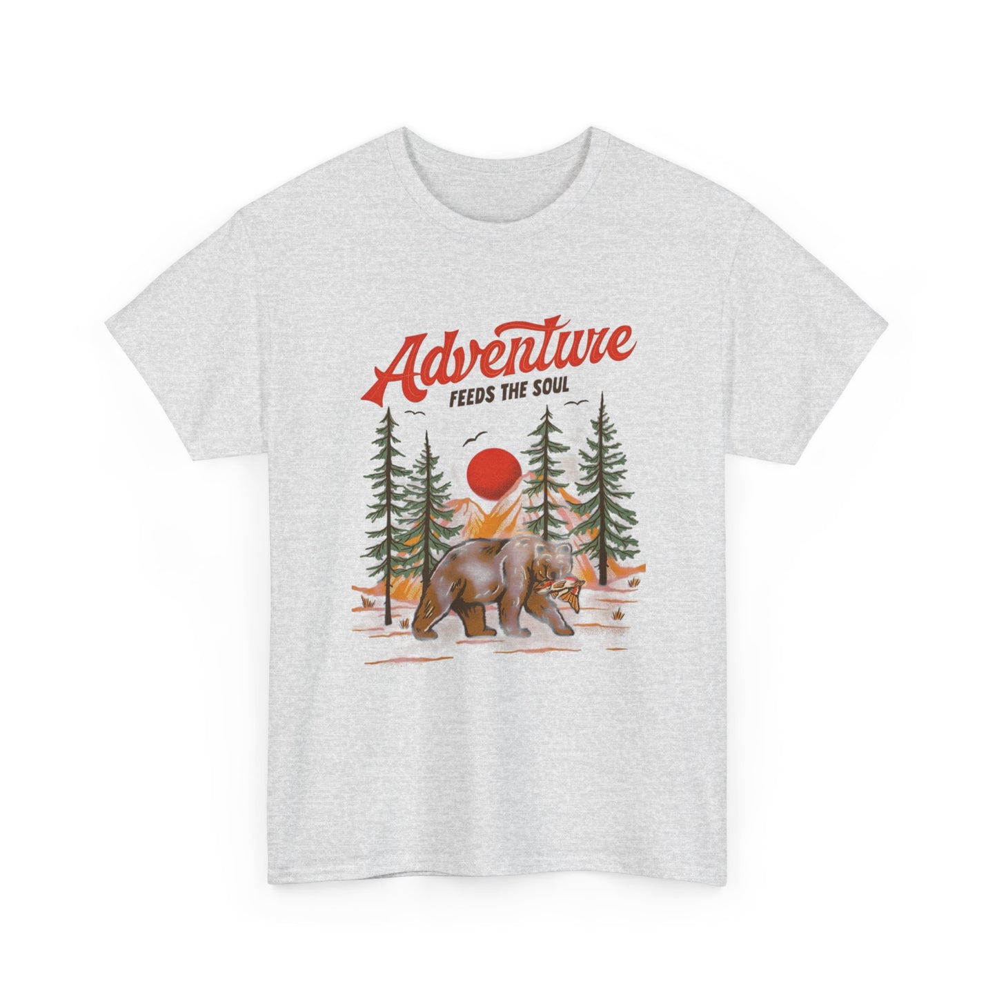Adventure Feeds The Soul Graphic T Shirt Unisex Heavy Cotton Tee