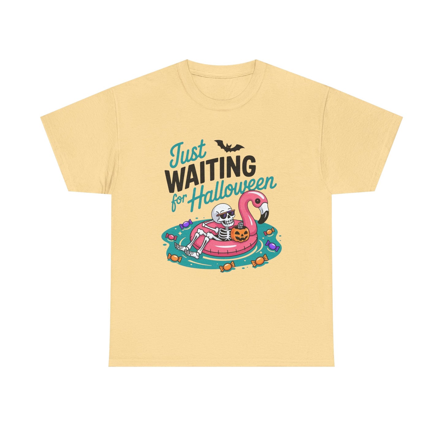 Just Waiting For Halloween Graphic T-Shirt Men's Women's Heavy Cotton NEW GIFT