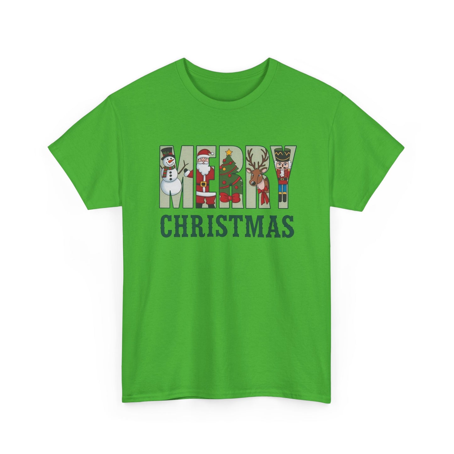Merry Christmas Happy Holidays Graphic T Shirt NEW Unisex Heavy Cotton Tee