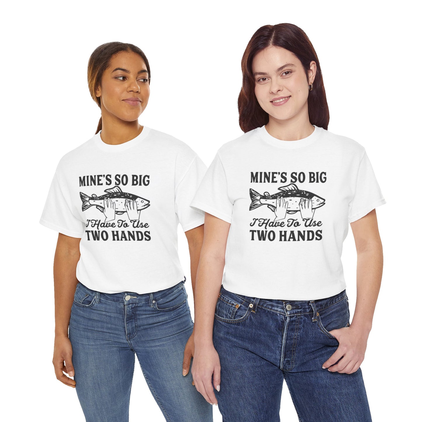 Funny Fishing Graphic T Shirt Big Jokes Humor Men's Heavy Cotton Tee