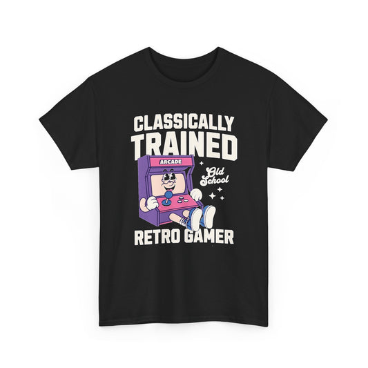 Classically Trained Retro Gamer Graphic T Shirt Men's Heavy Cotton Tee
