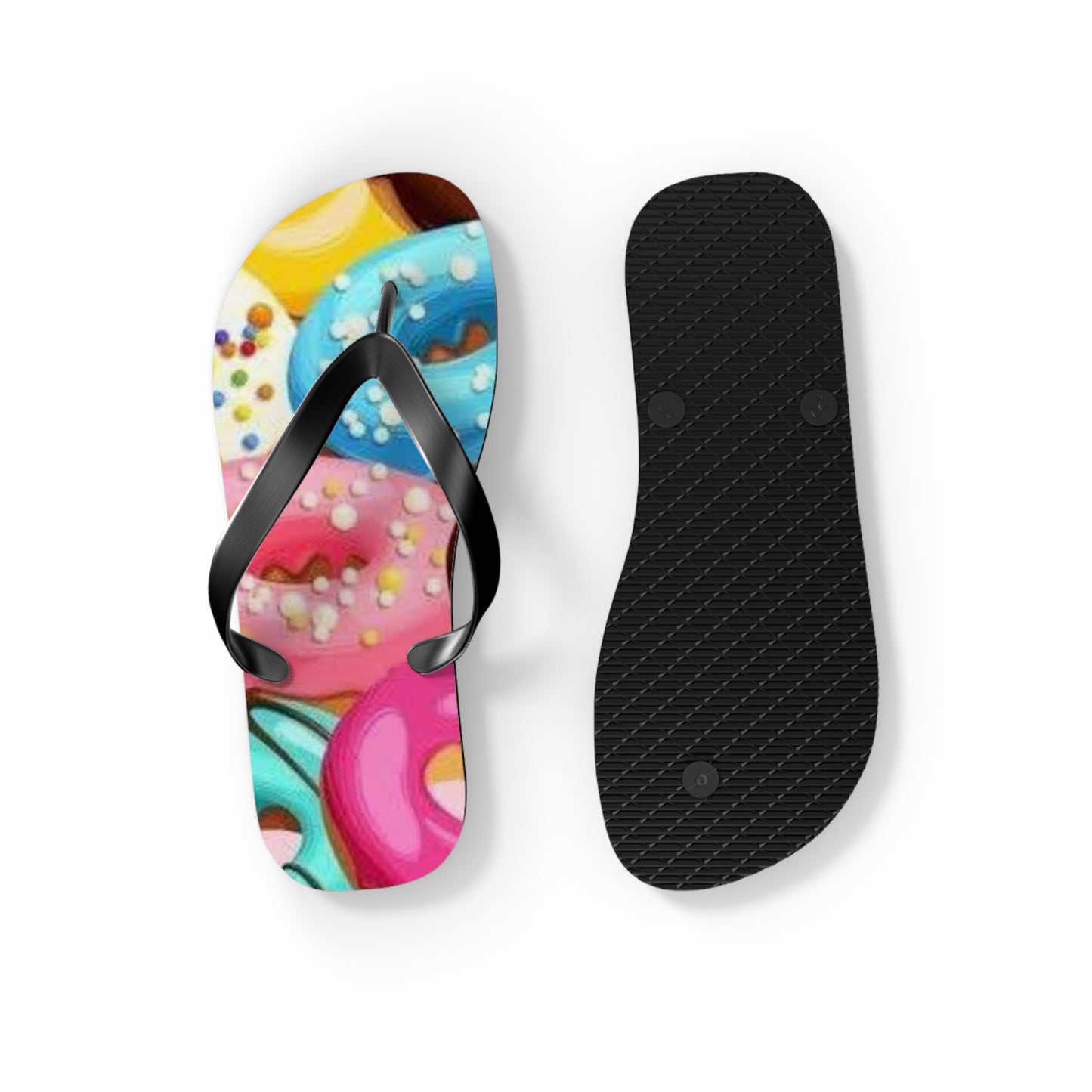 Donut Summer Sandals, Beach Shoes, Vacation Flip Flops, Pool Slides, Comfortable