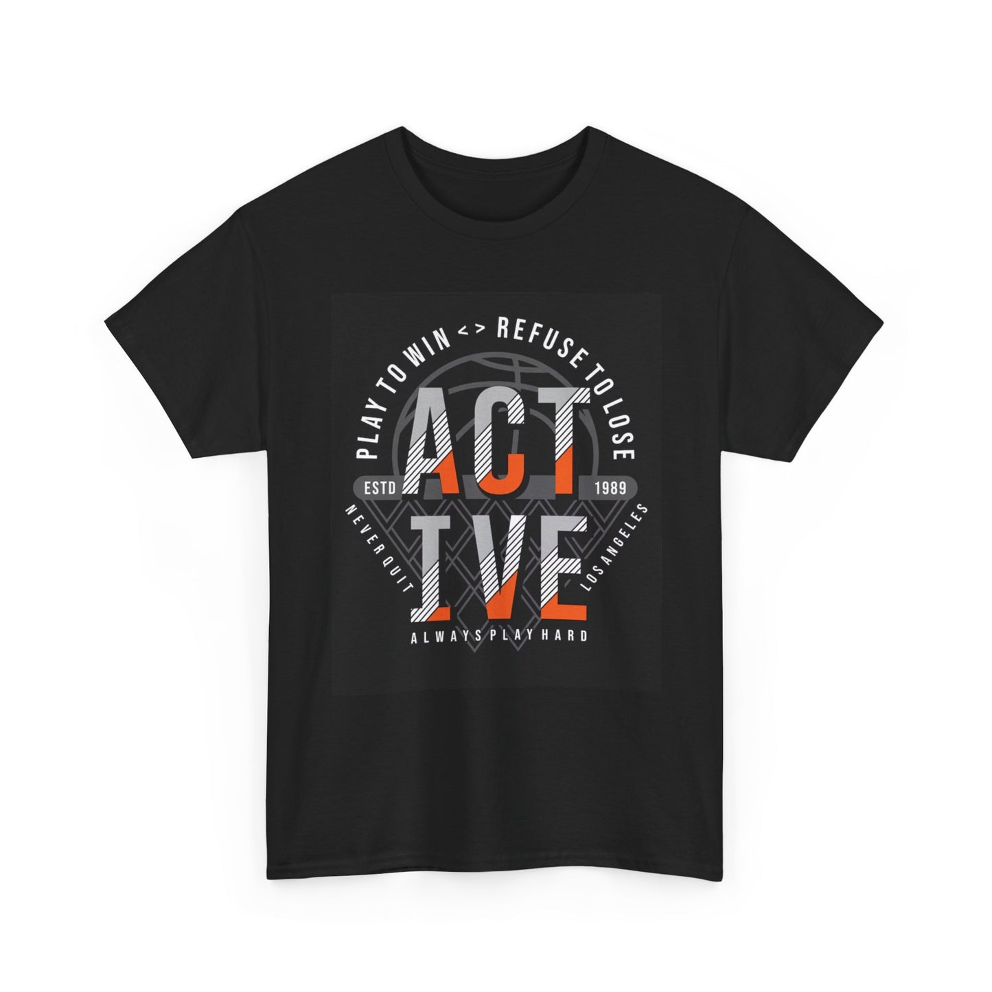 Active Play To Win Graphic T Shirt Unisex Heavy Cotton Tee