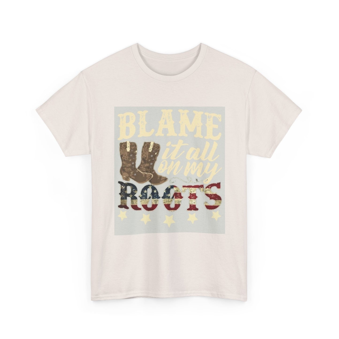 Garth Brooks Tshirt Retro Country Short Sleeve Unisex Blame It On My Roots