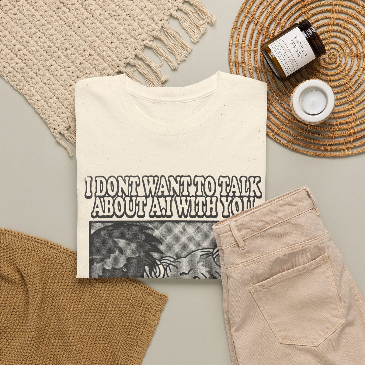 I Don't Want To Talk About AI Funny Art  Men's Graphic Tee Graphic T-Shirt