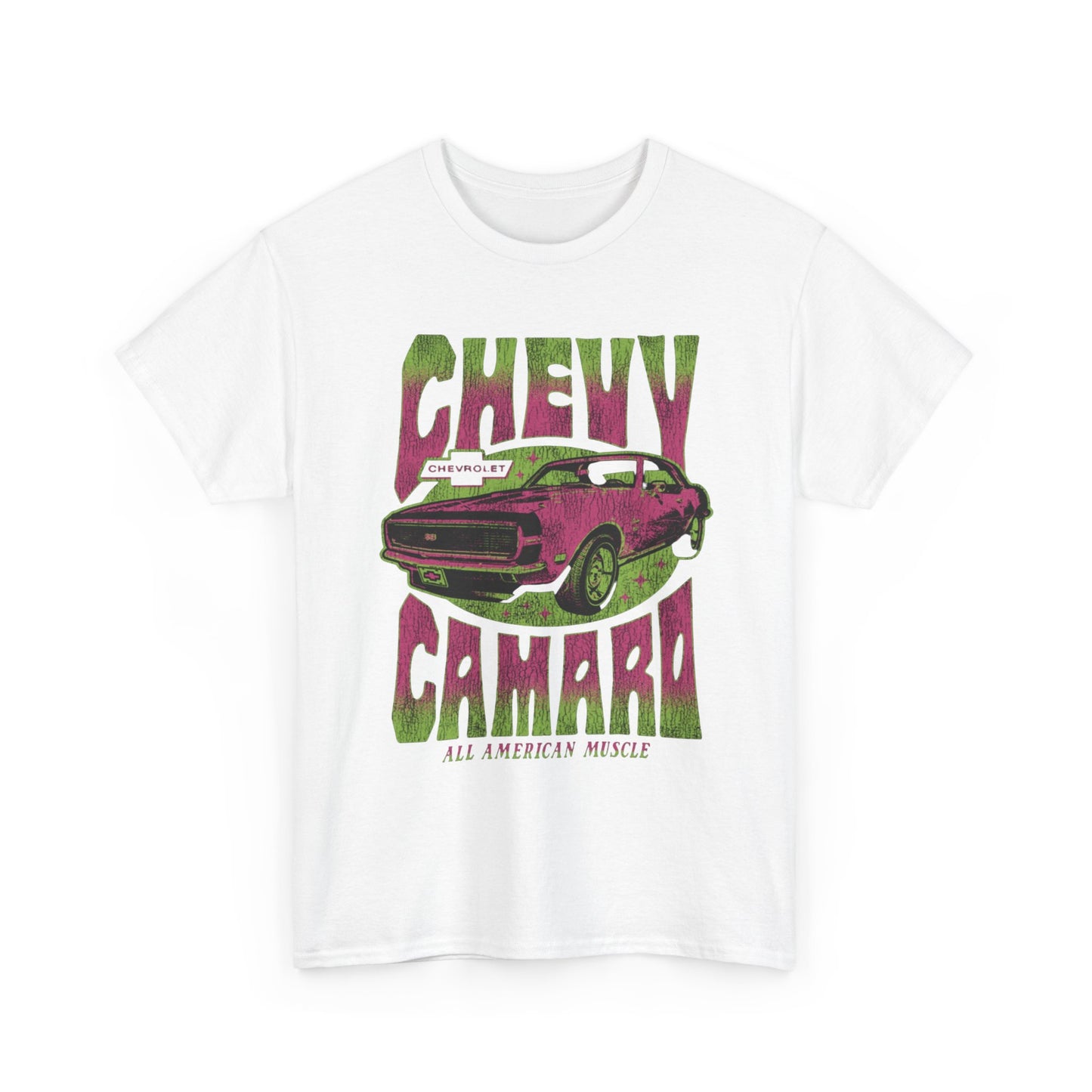 Camaro Graphic T Shirt Vintage American Muscle Cars Unisex Heavy Cotton Tee
