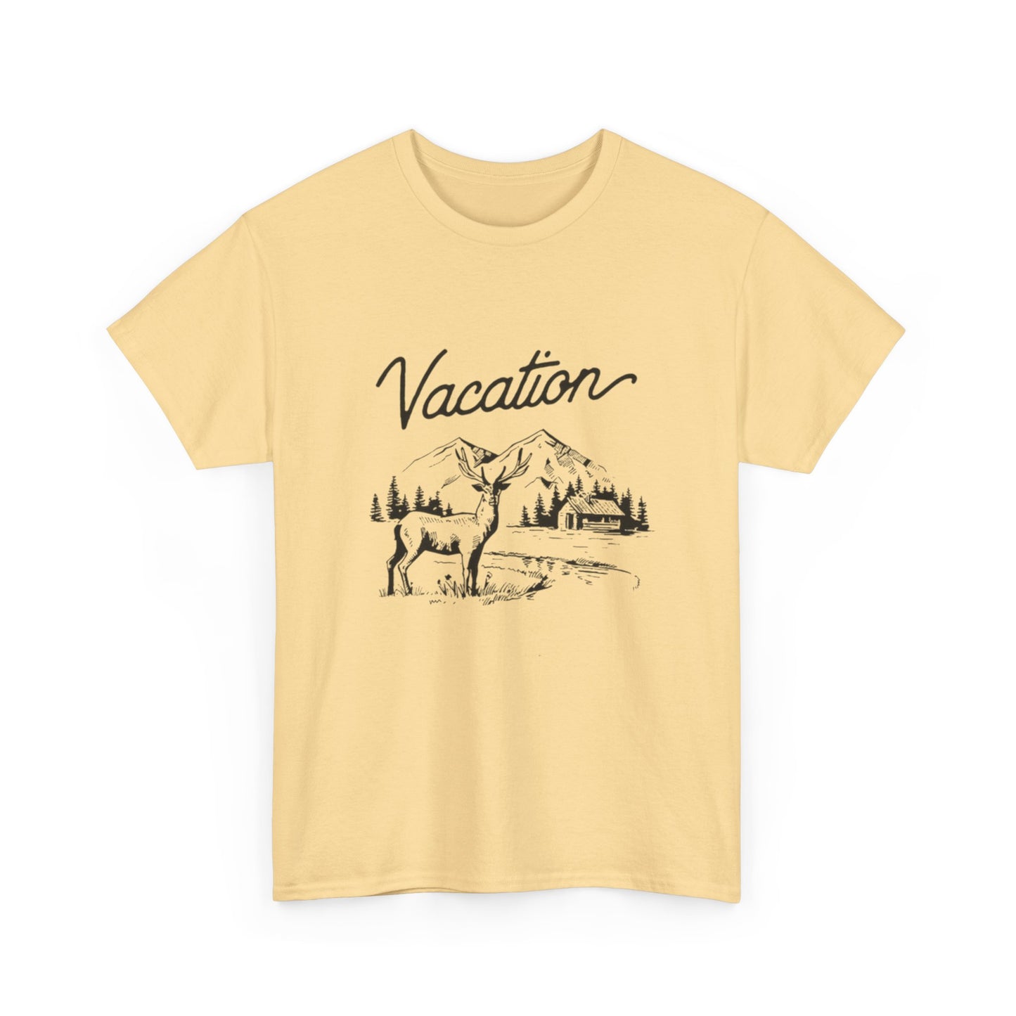 Vacation Camping Graphic T Shirt Unisex Heavy Cotton Tee