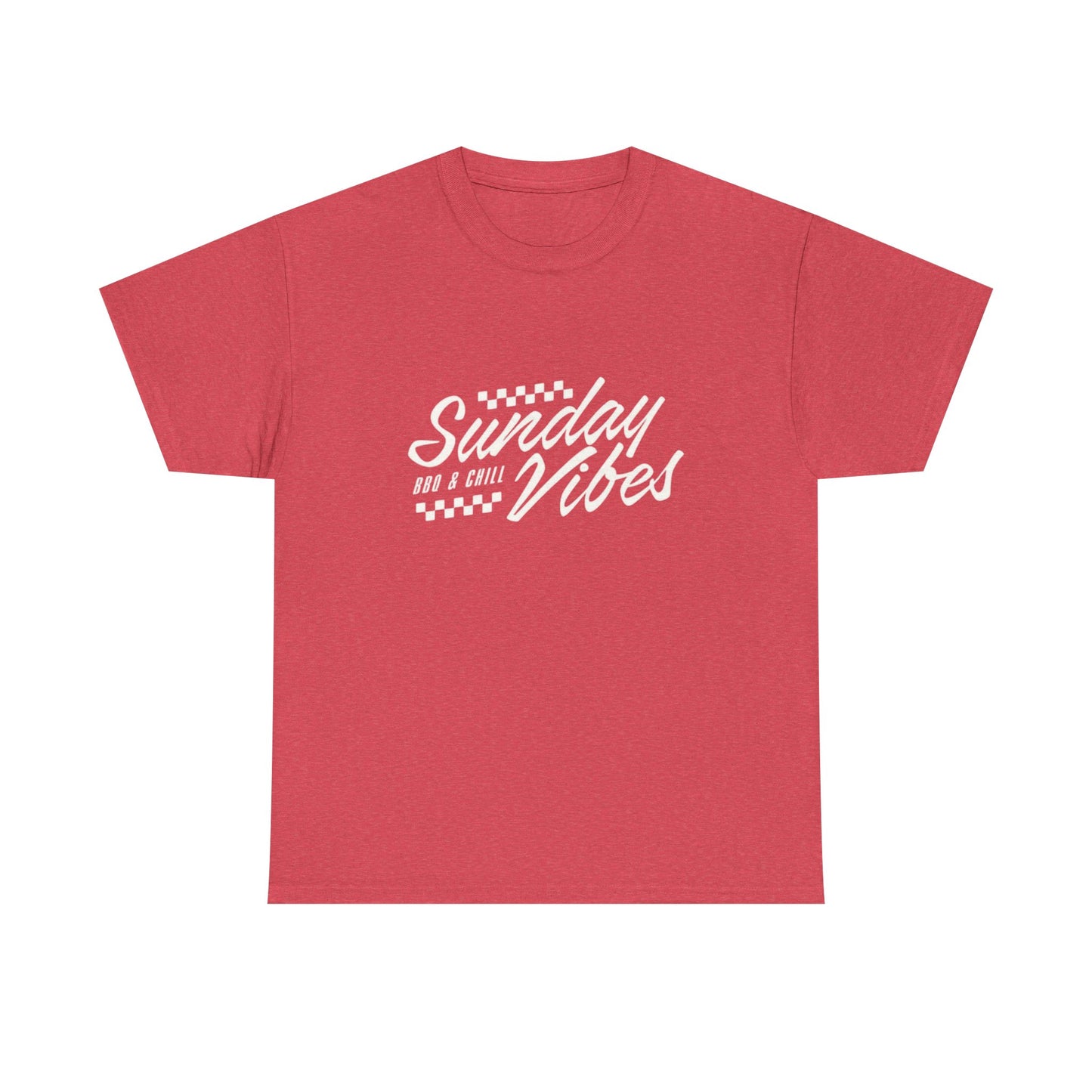 Sunday Vibes BBQ And Chill Graphic T Shirt Unisex Heavy Cotton Tee