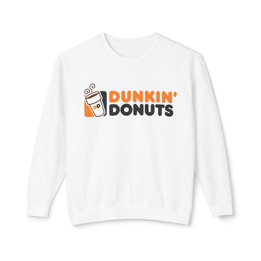 Dunkin Donuts Graphic Retro Logo Coffee Lover Lightweight Crewneck Sweatshirt