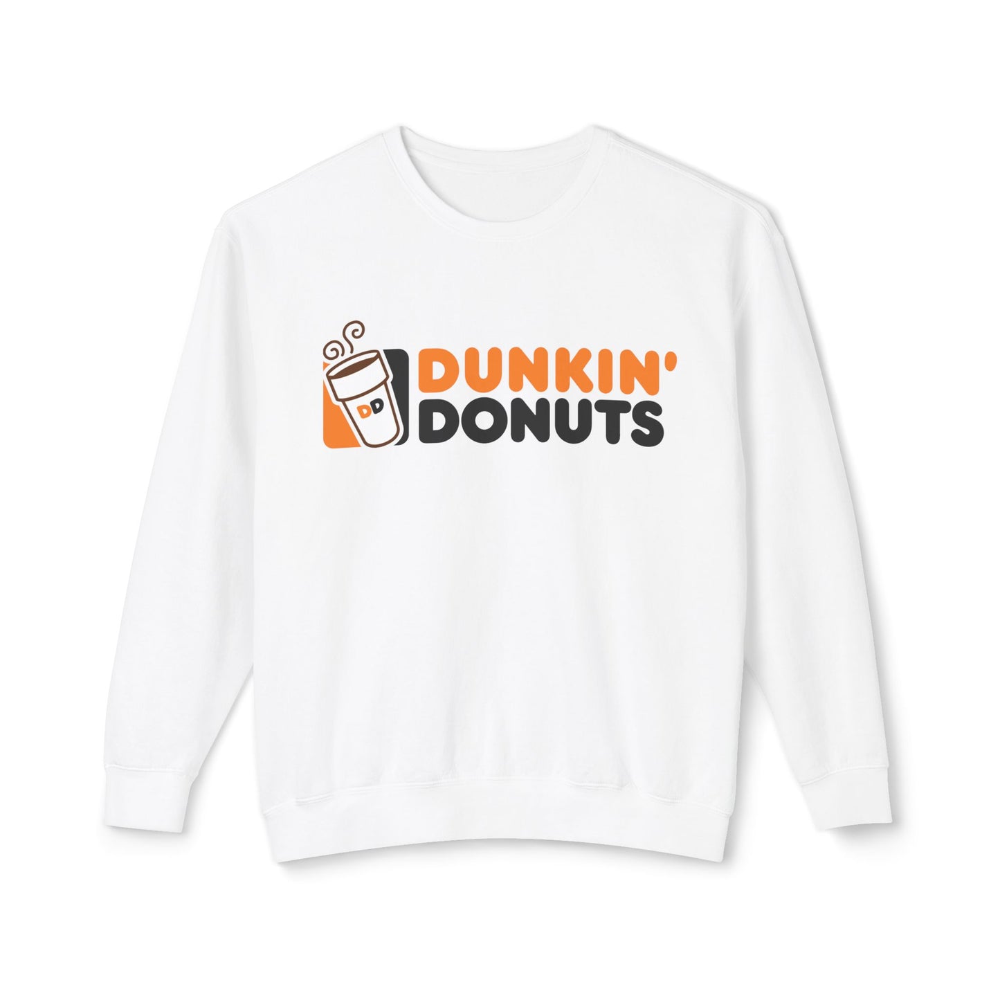 Dunkin Donuts Graphic Retro Logo Coffee Lover Lightweight Crewneck Sweatshirt