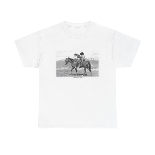 Designated Driver Tshirt Vintage Graphic Horse And Dog Country Unisex Brand New
