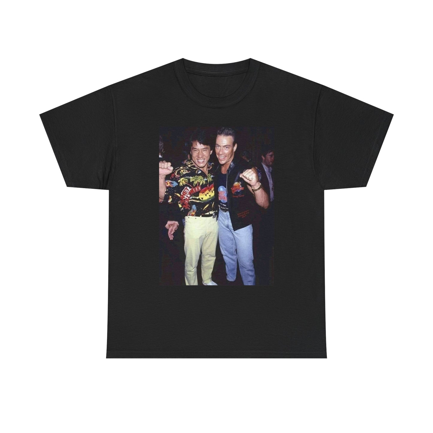Jackie Chan And Jean Claude Van Damme Graphic T Shirt NEW Cotton Tee Gift