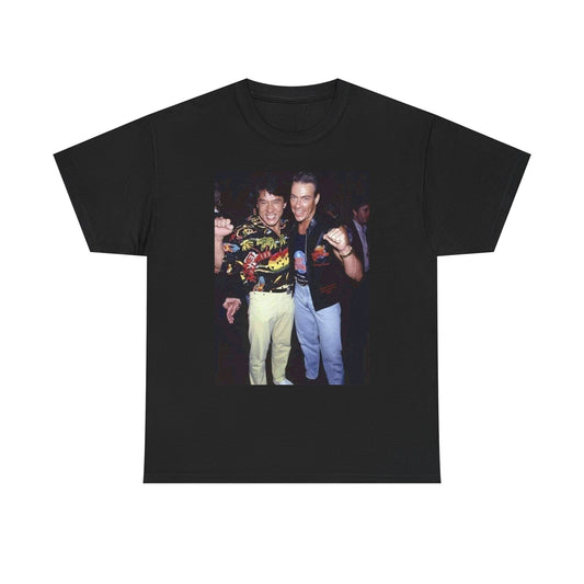 Jackie Chan And Jean Claude Van Damme Graphic T Shirt NEW Cotton Tee Gift
