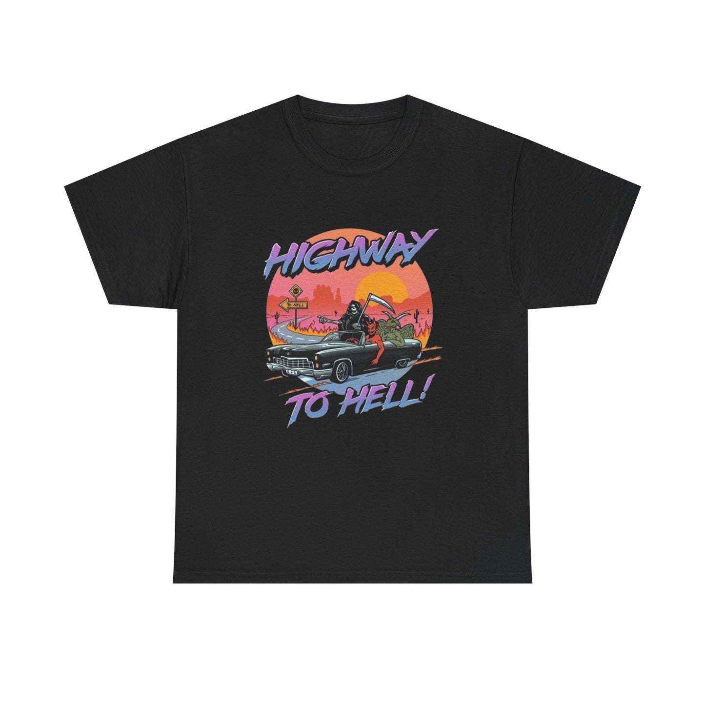 Highway To Hell Graphic T Shirt NEW Adult Cotton