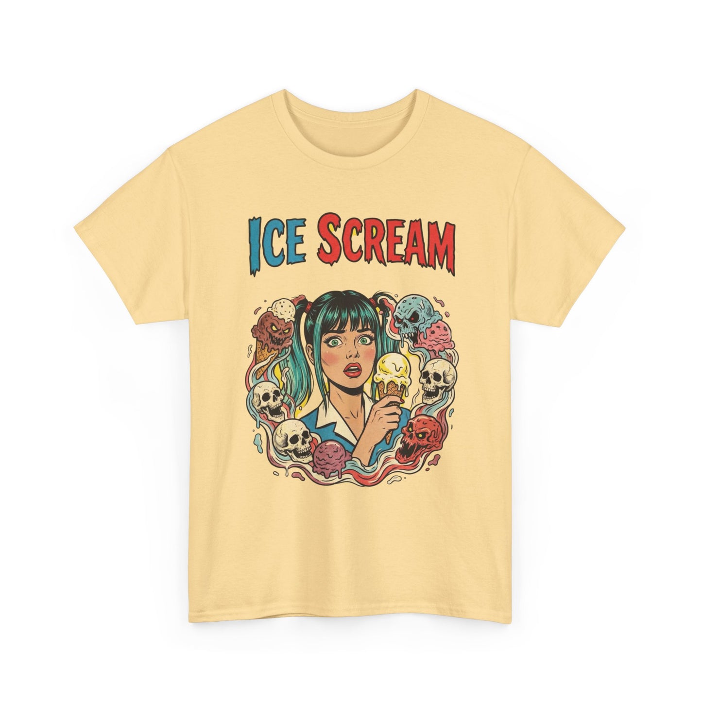 Death By Ice Cream Graphic T Shirt Heavy Cotton Tee NEW ADULT UNISEX