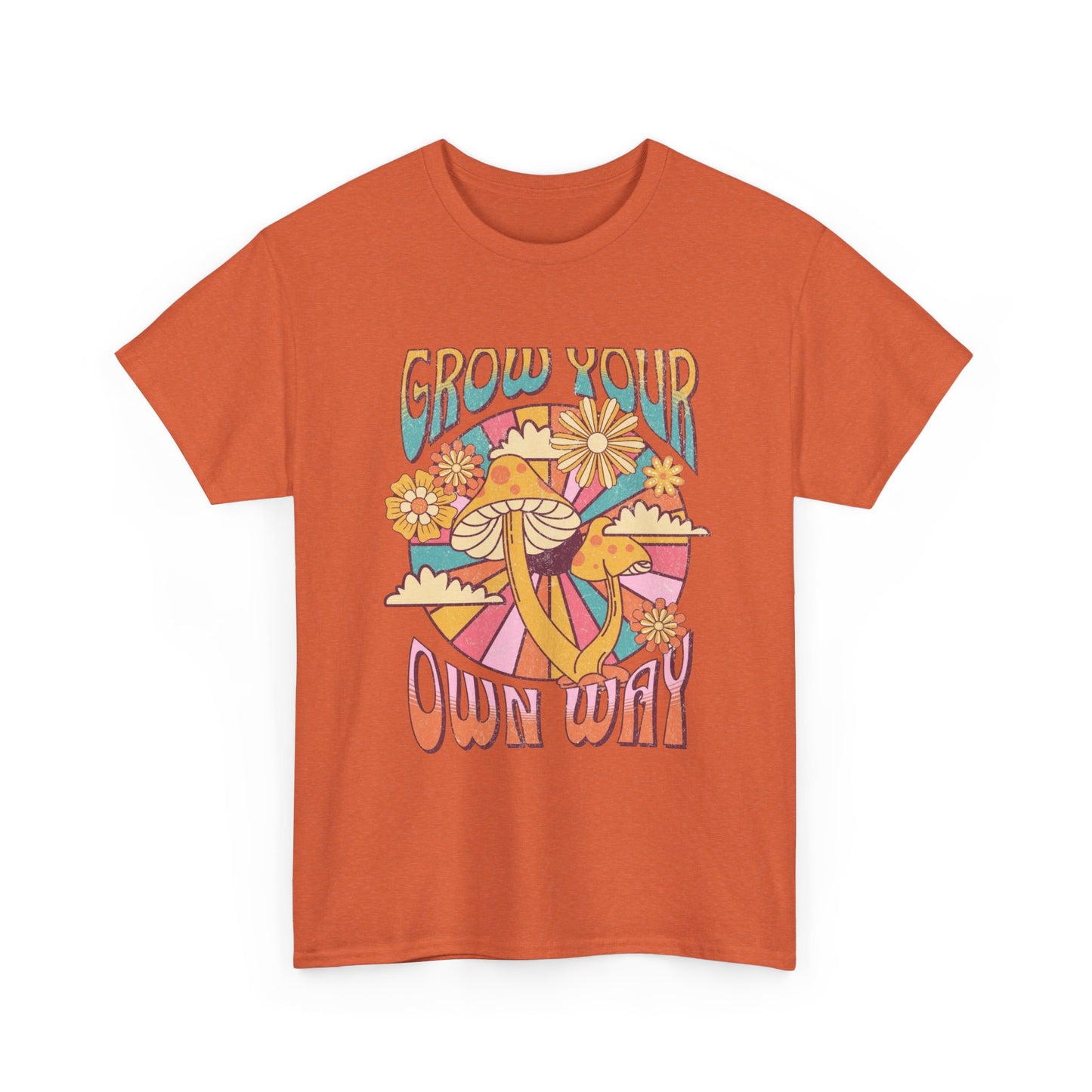 Grow Your Own Way Mushrooms Graphic T Shirt NEW ADULT TEE