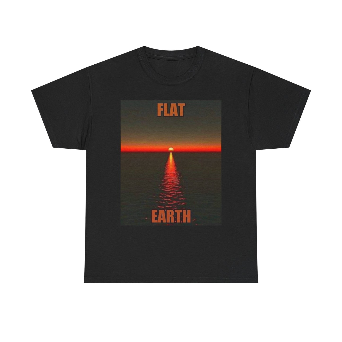 The Earth Is Flat Graphic T Shirt Adult NEW Unisex Heavy Cotton Tee