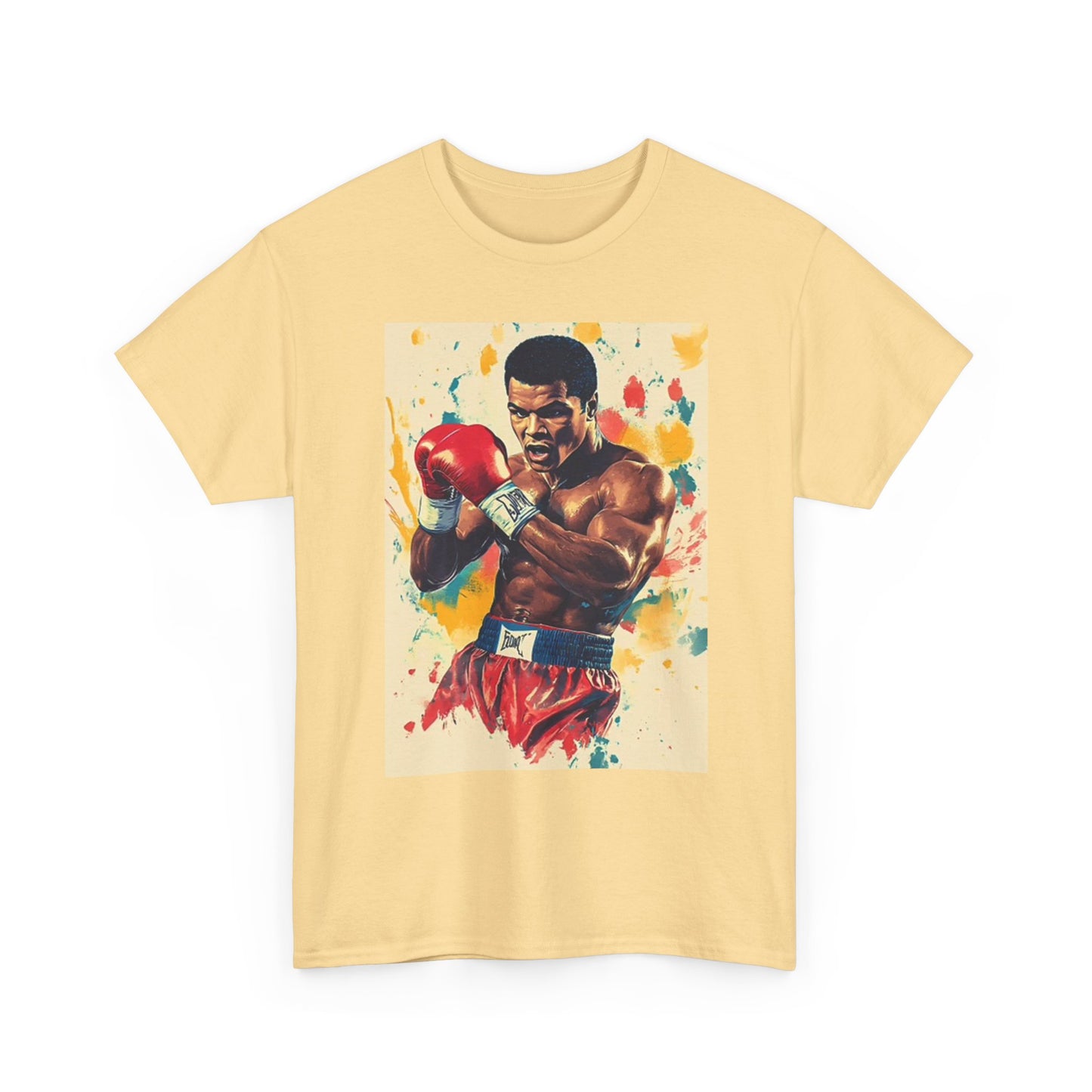 Muhammed Ali Graphic T Shirt Retro Boxing Painting Unisex Heavy Cotton Tee