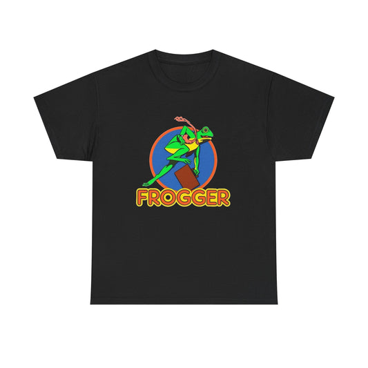 Frogger Vintage Gaming Retro Graphic T Shirt NEW Unisex Heavy Cotton Tee