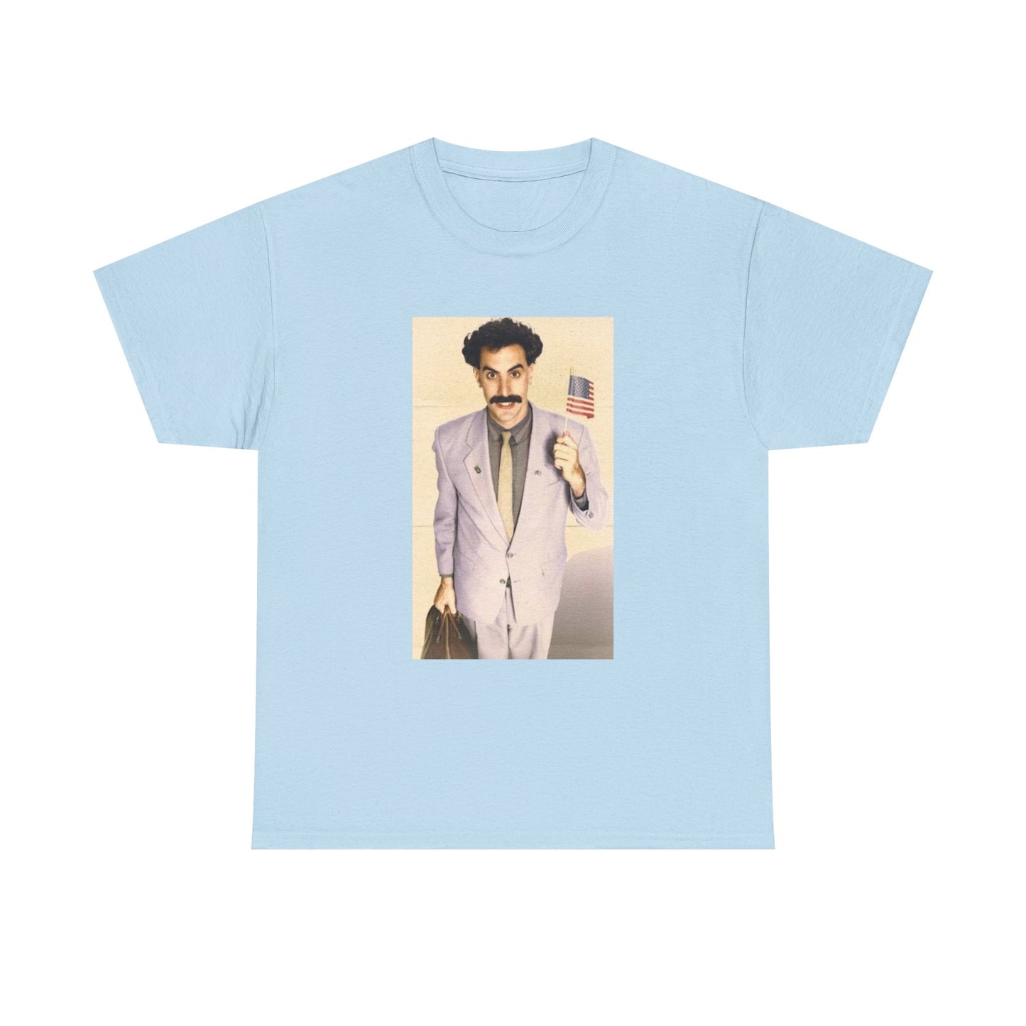 Borat Comes to America Tshirt Funny Comedy Movie Unisex Heavy Cotton Tee