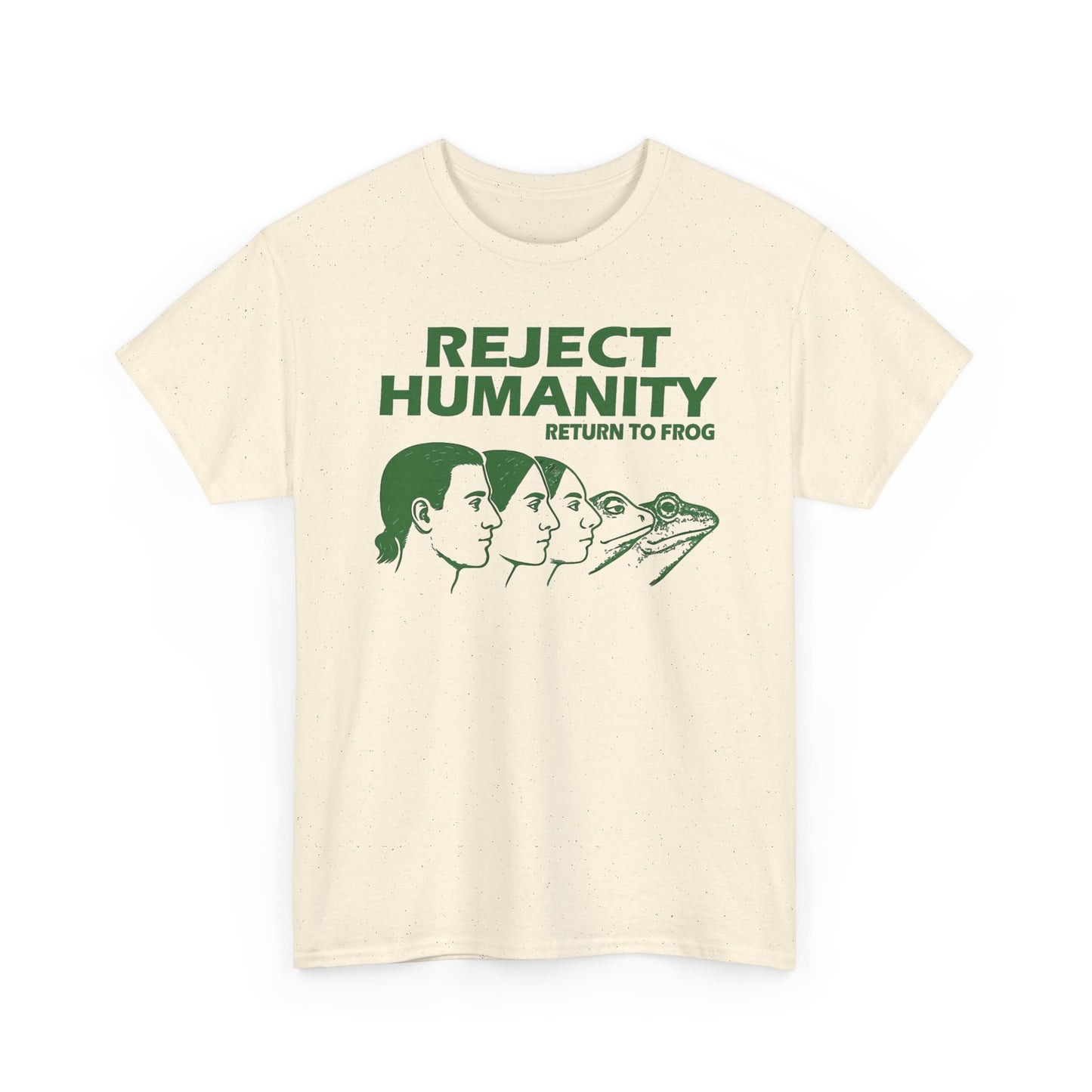 Reject Humanity Funny Frog Graphic T Shirt Men's Heavy Cotton Tee