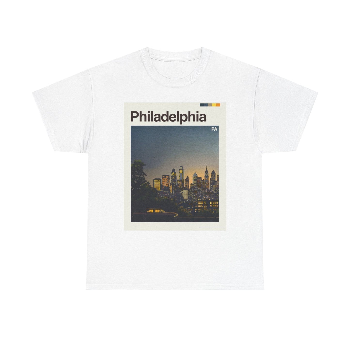 Philadelphia Skyline Graphic T Shirt Cotton Tee Apparel New