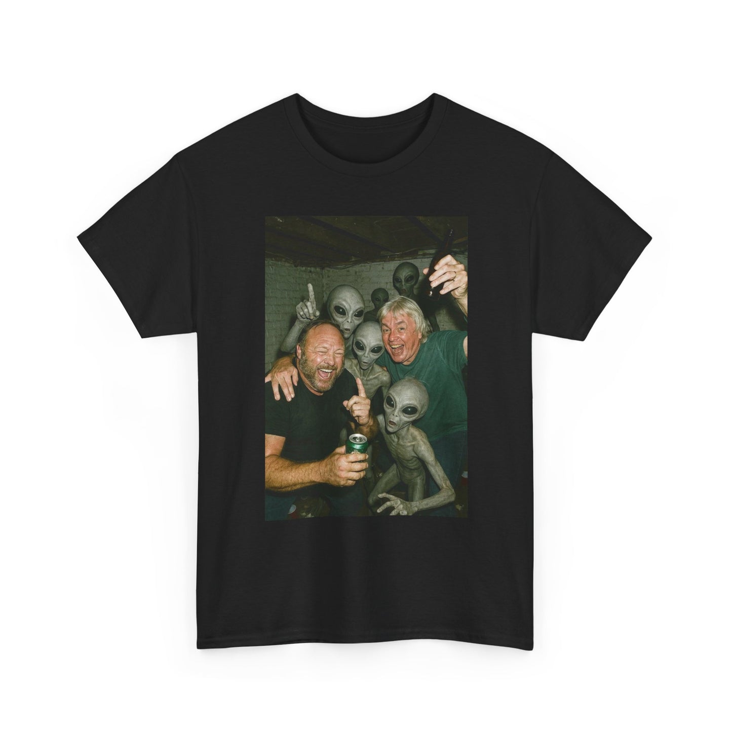 Alex Jones Aliens Graphic T Shirt NEW Adult Tee