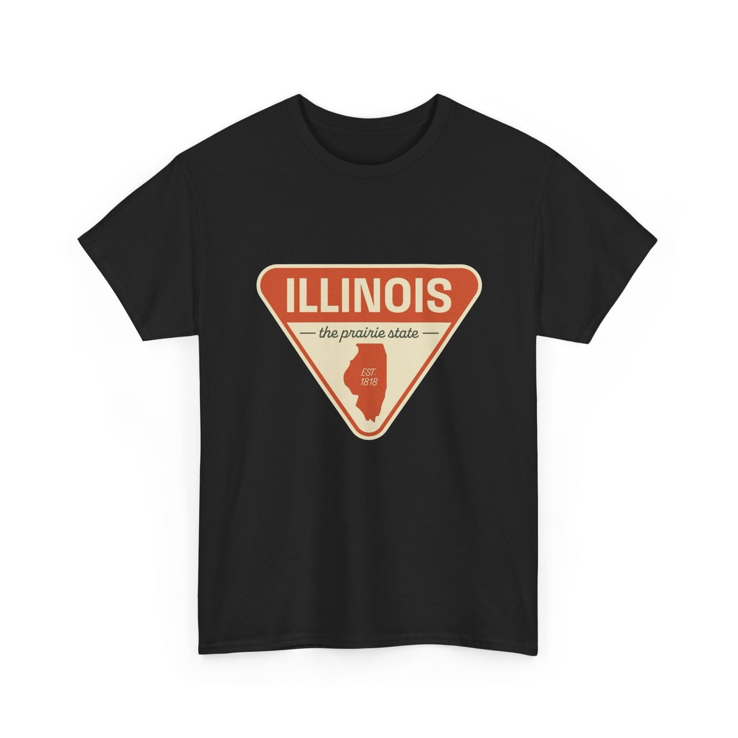 Illinois The Prairie State Graphic T Shirt ADULT NEW Unisex Heavy Cotton Tee