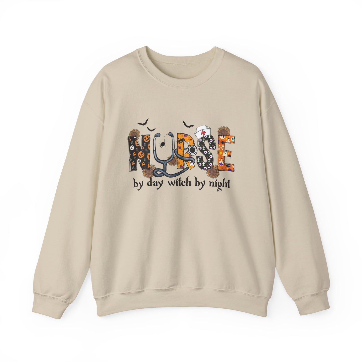 Nurse By Day Witch By Night Sweater NEW Unisex Heavy Blend™ Crewneck Sweatshirt