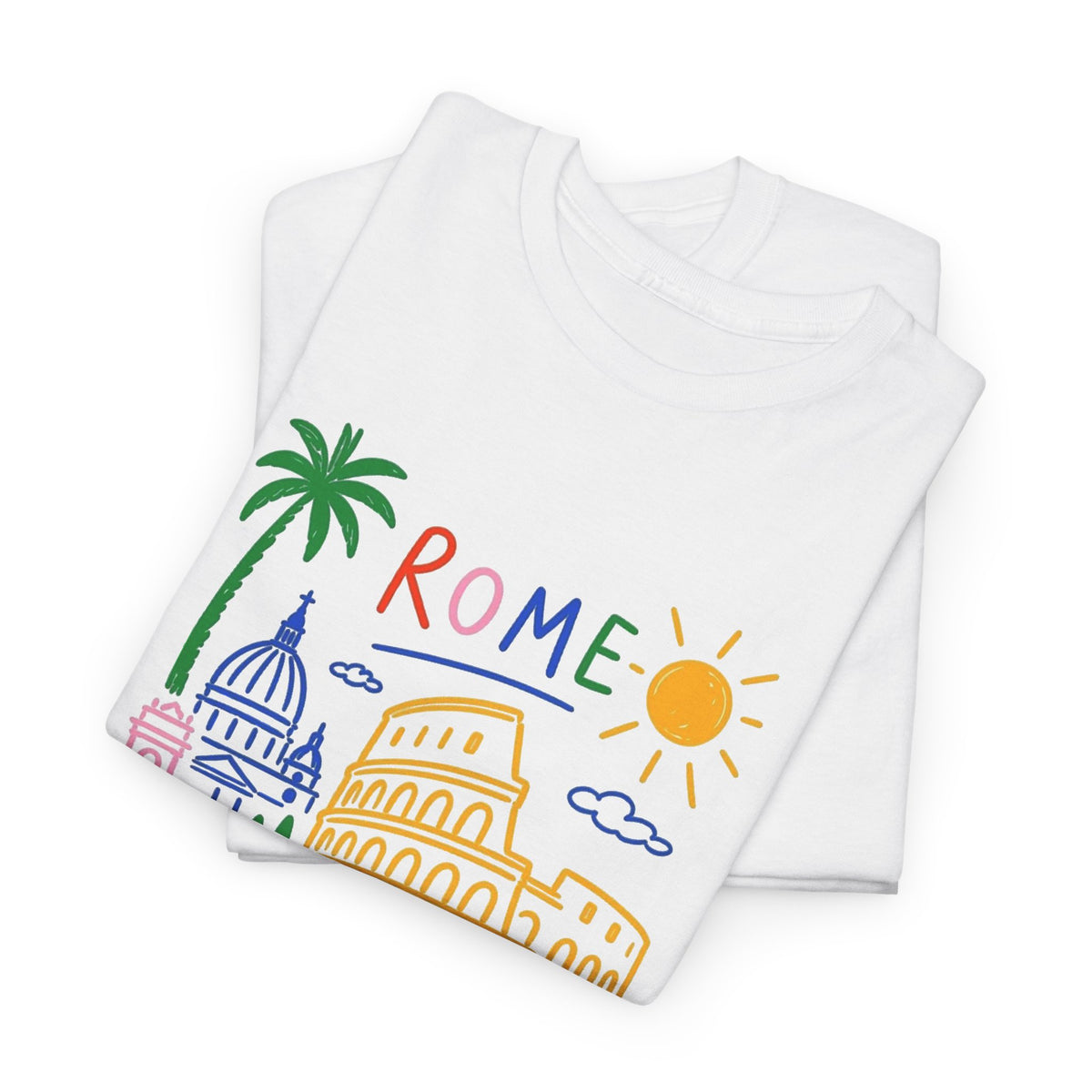Rome Italy Travel Illustration T-Shirt Men's Graphic Tee
