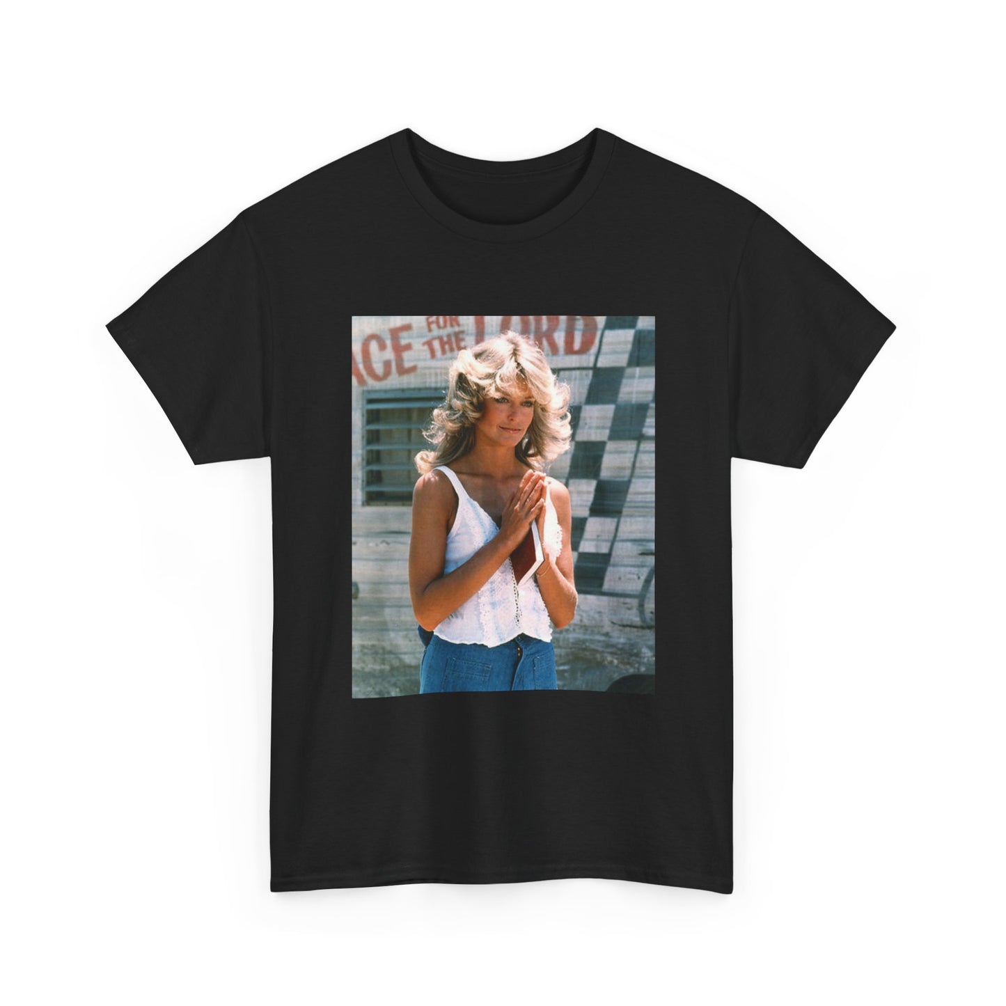 Farrah Fawcett Tshirt Charlies Angels Vintage Model Unisex Heavy Cotton Retro