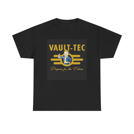 Fallout Graphic T Shirt Vault Tec Retro Game Unisex Heavy Cotton Tee