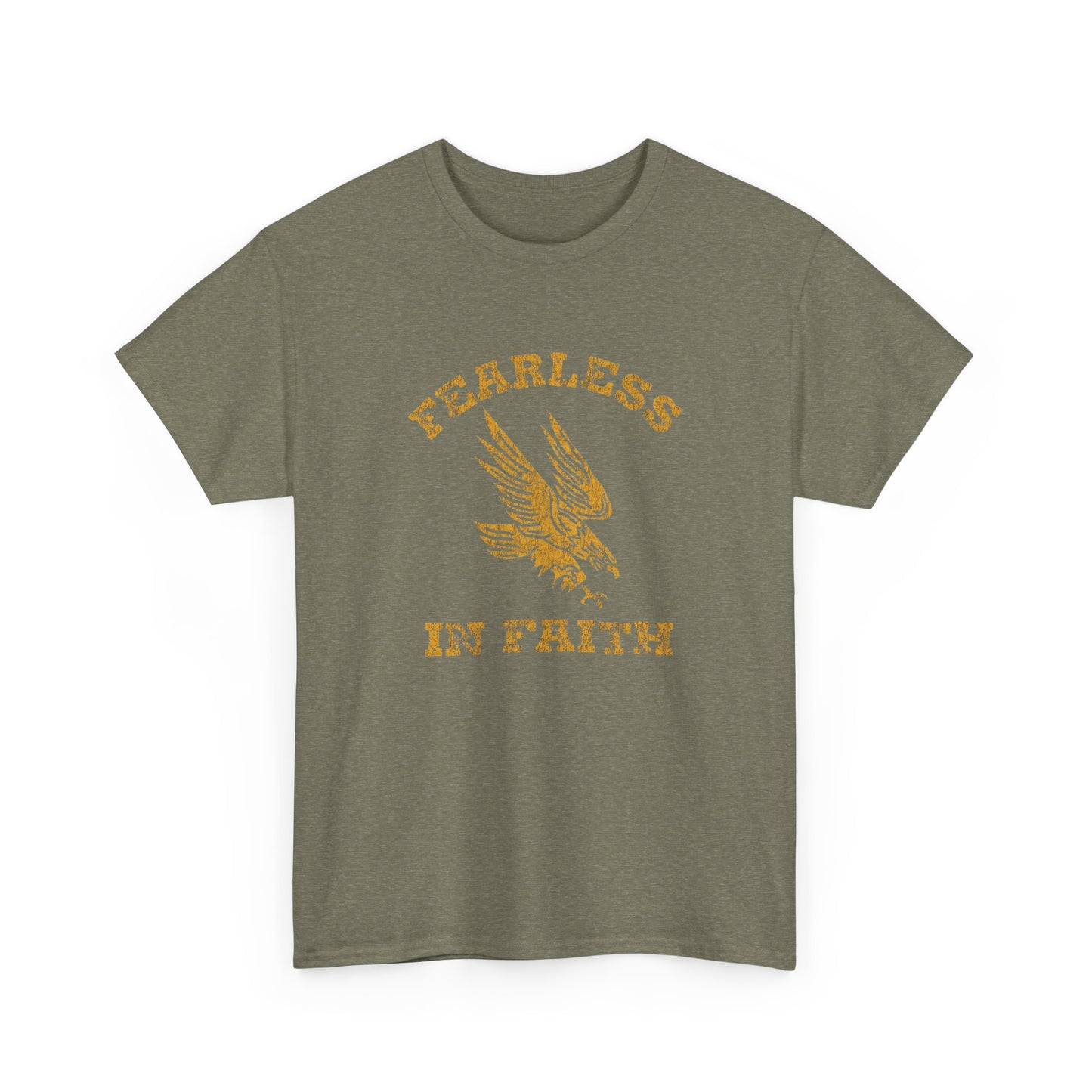 Fearless In Faith Graphic T Shirt NEW GIFT Unisex Heavy Cotton Tee