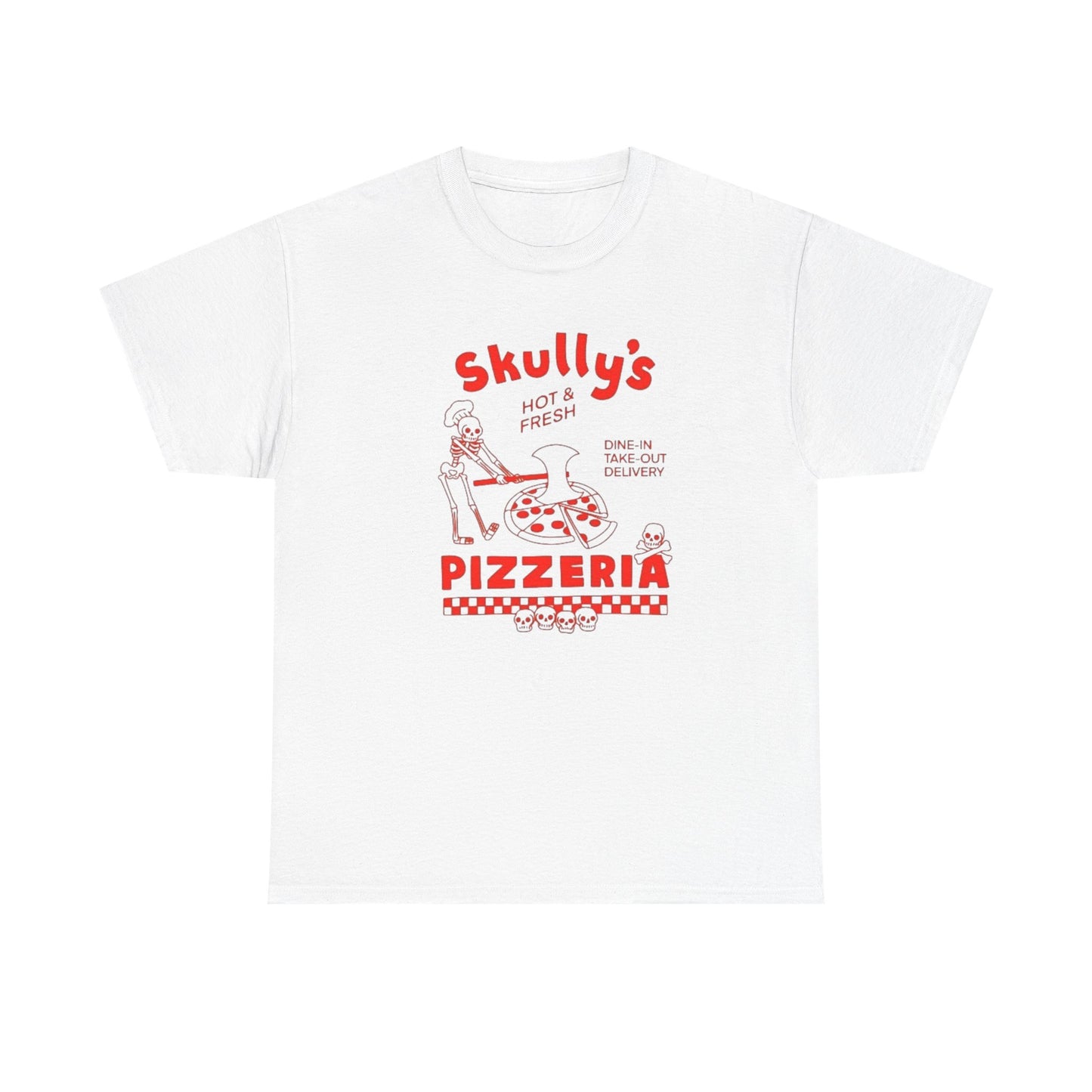 Skullys Pizzeria Graphic T Shirt NEW Heavy Cotton Tee